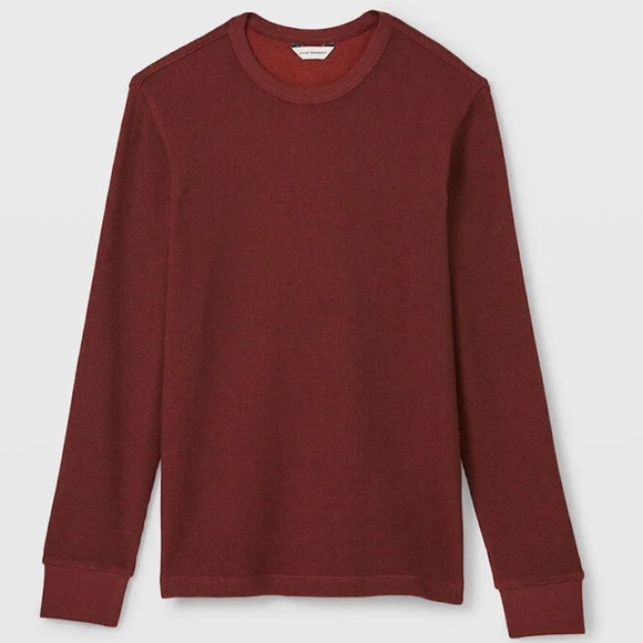 Thermal Long Sleeve Crewneck Sweater - Brand New - NEVER WORN - Dk Brown - Picture 4 of 4